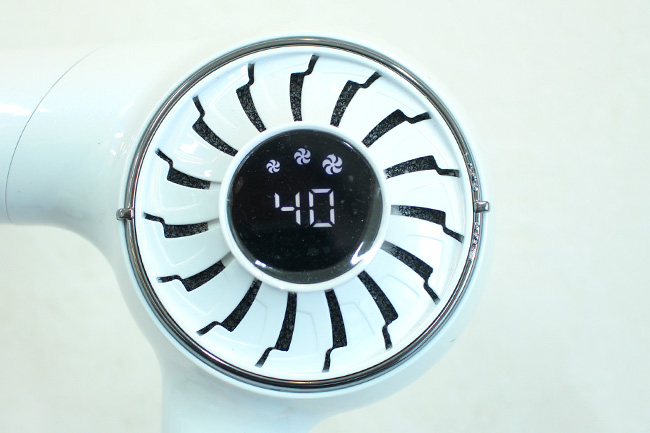 強い風で低い温度の40度設定